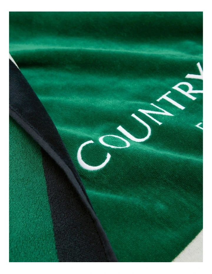 Australian Cotton CR Est. 1974 Border Beach Towel in Jungle image 3