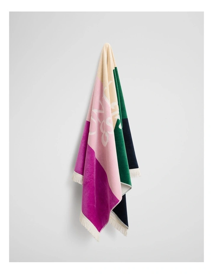 Australian Cotton CR Est. 1974 Beach Towel in Multi image 3