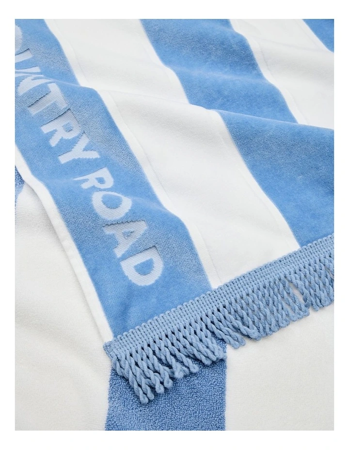 Beau Australian Cotton Beach Towel in Arctic Blue image 2