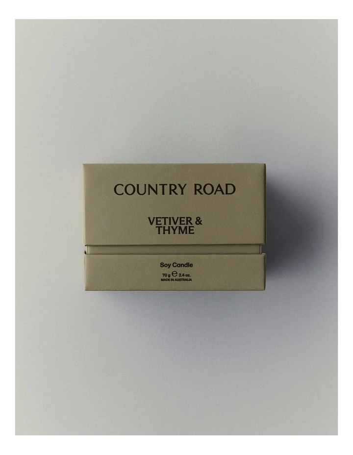 Australian Made Vetiver & Thyme Candle 70g in Vetiver And Thyme image 2