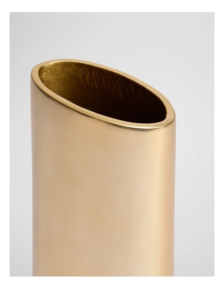 Karli Large Aluminium Vase in Brass image 2