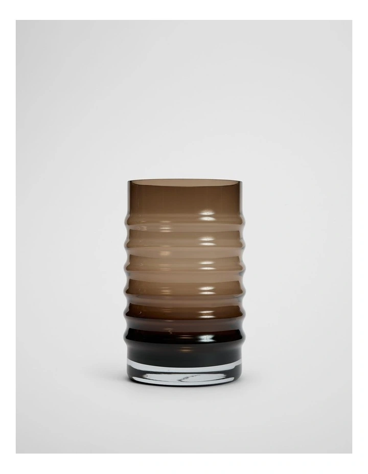 Tori Medium Glass Vase in Nutmeg image 1