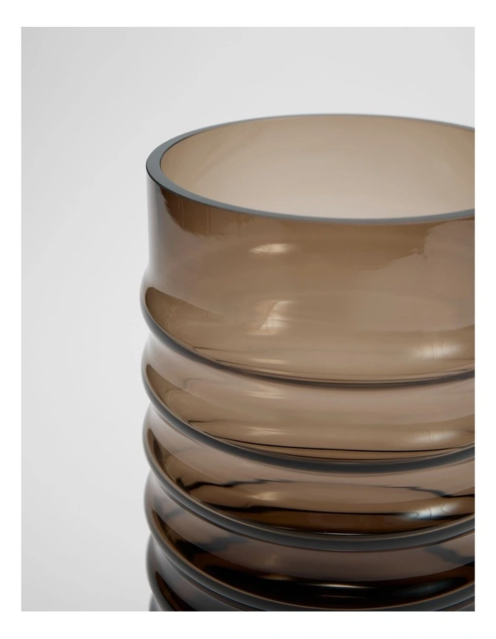 Tori Medium Glass Vase in Nutmeg image 2