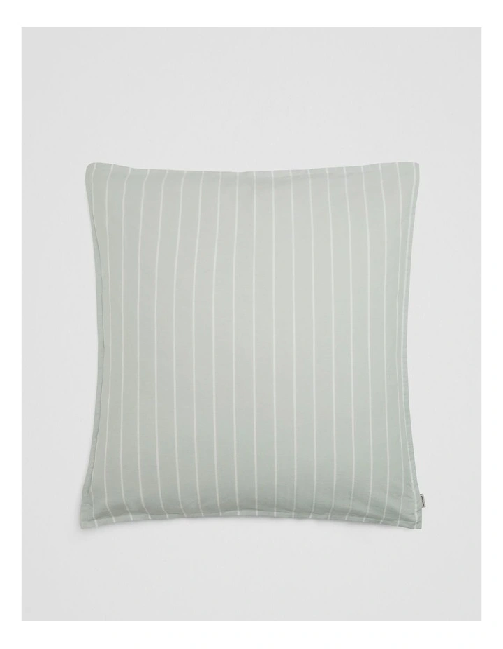 Brae Australian Cotton Stripe European Pillowcase in Jade image 1