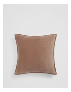 Pia Organically Grown Cotton Velvet Cushion 55x55 in Nutmeg