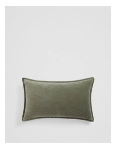 Pia Organically Grown Cotton Velvet Cushion 35x60 in Jade