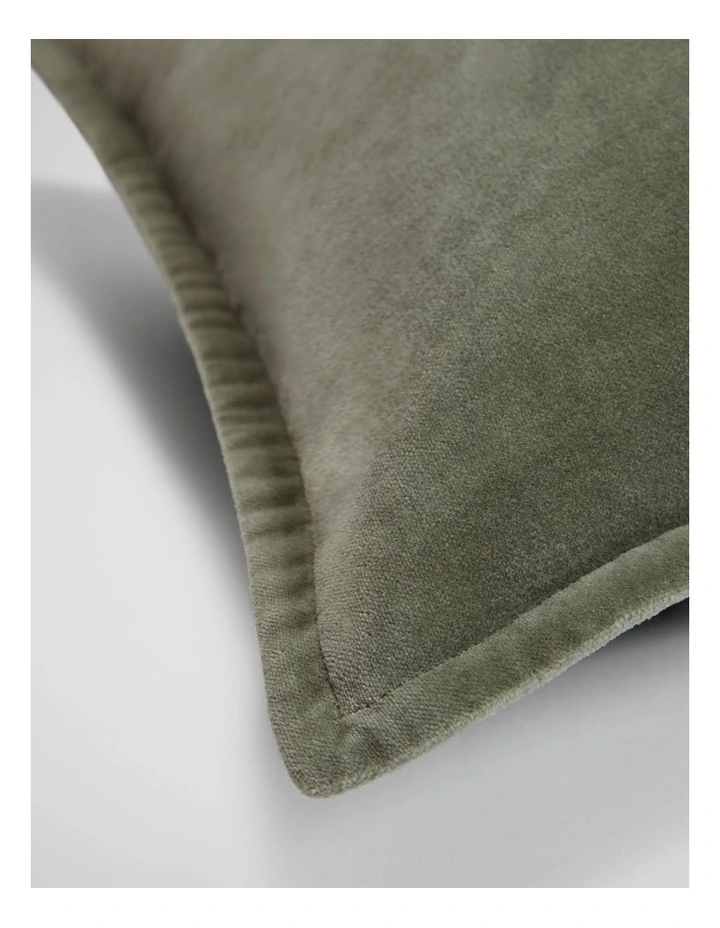 Pia Organically Grown Cotton Velvet Cushion 35x60 in Jade image 2