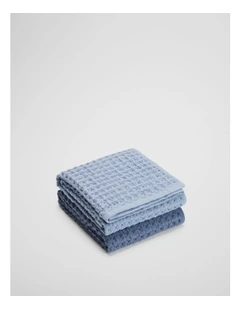 Meeka Verified Australian Cotton Tea Towel Pack Of 2 in Deep Lake