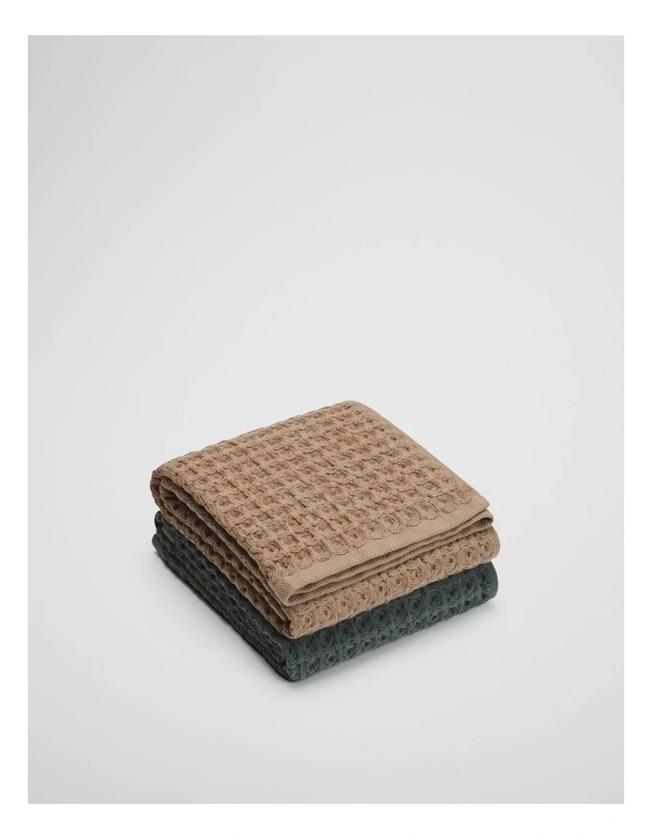 Meeka Australian Cotton Tea Towel Pack of 2 in Nutmeg image 1