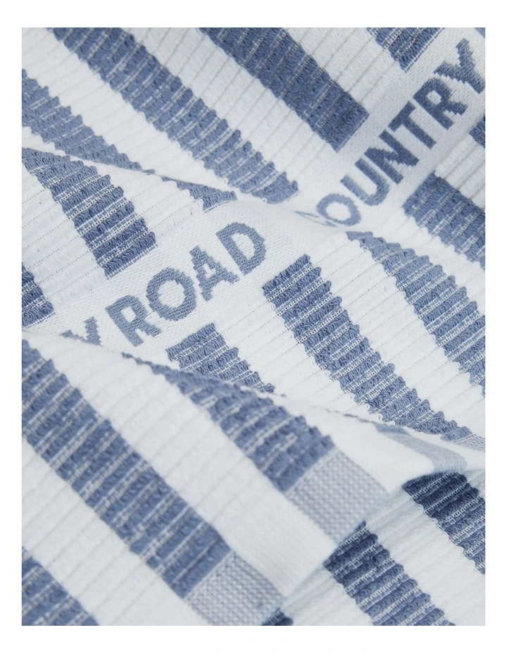CR Stripe Australian Cotton Tea Towel Pack of 3 in Deep Lake image 2