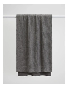 Gard Knit Throw in Charcoal