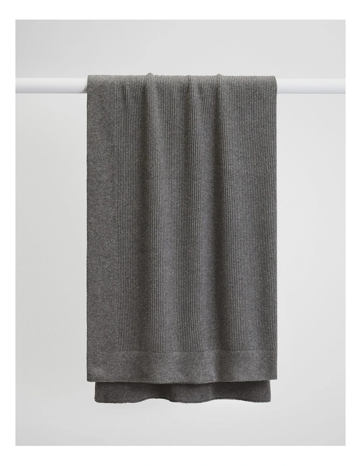 Gard Knit Throw in Charcoal image 1
