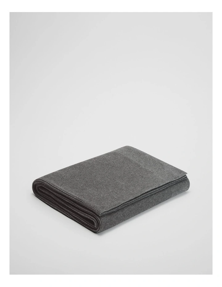 Gard Knit Throw in Charcoal image 2