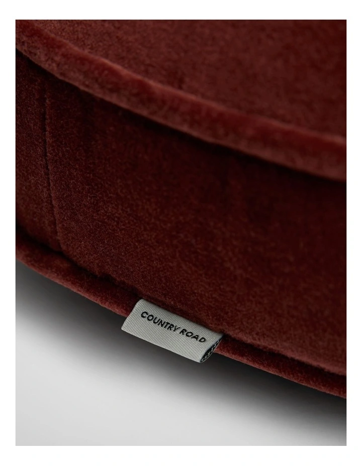 Pia Velvet Cushion 40x40x6cm in Sienna image 2