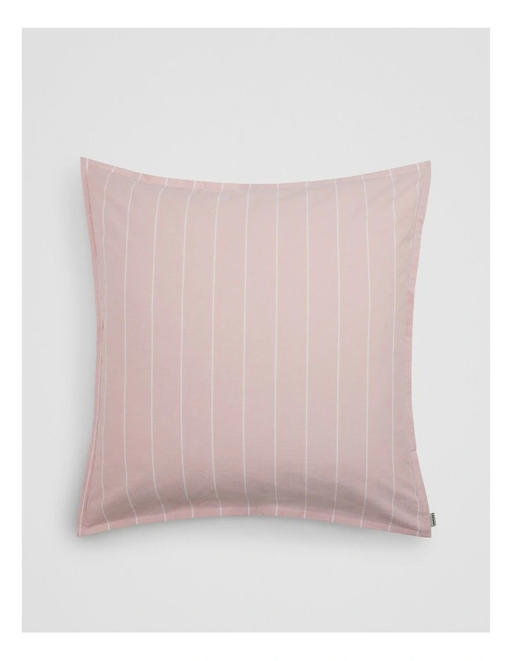 Brae Australian Cotton Stripe European Pillowcase in Musk Pink image 1