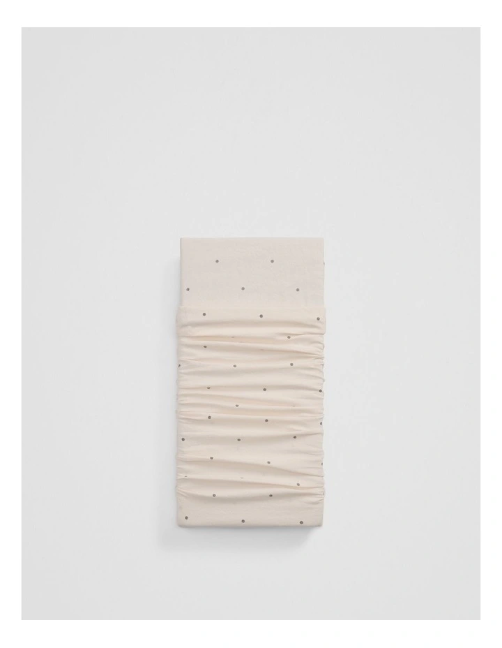 Lana Australian Cotton Cot Fitted Sheet in Snow image 1