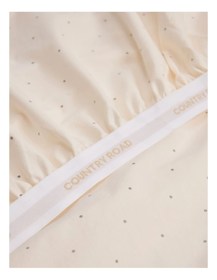 Lana Australian Cotton Cot Fitted Sheet in Snow image 2