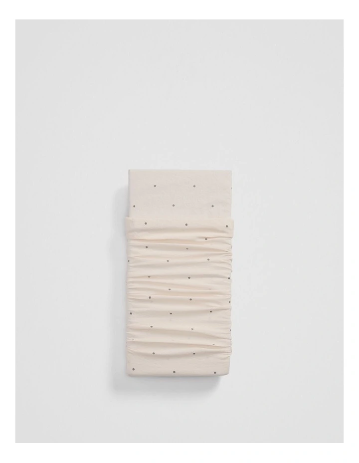 Lana Australian Cotton Double Fitted Sheet in Snow image 1