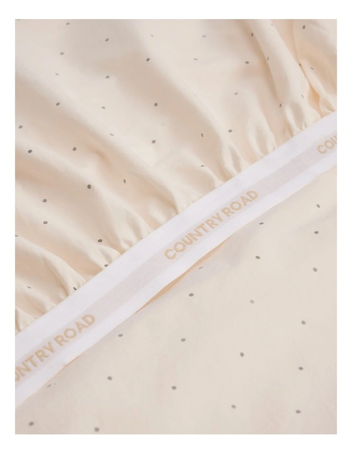 Lana Australian Cotton Double Fitted Sheet in Snow image 2