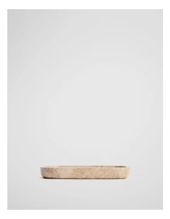 Kew Marble Shallow Bowl in Coffee