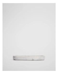 Kew Marble Shallow Bowl in Snow
