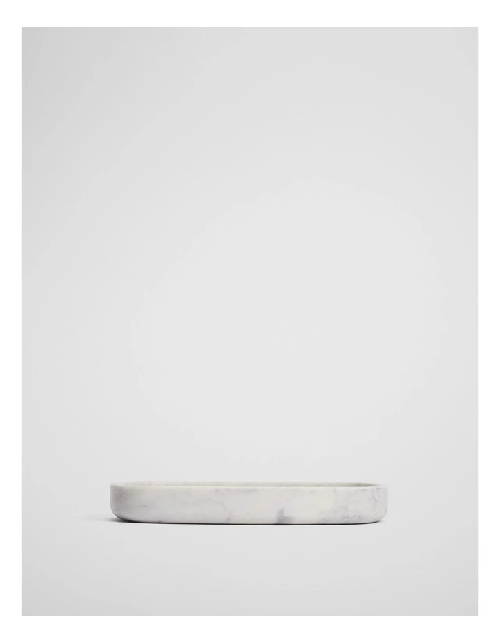 Kew Marble Shallow Bowl in Snow image 1