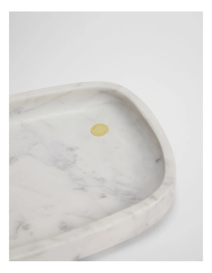 Kew Marble Shallow Bowl in Snow image 2