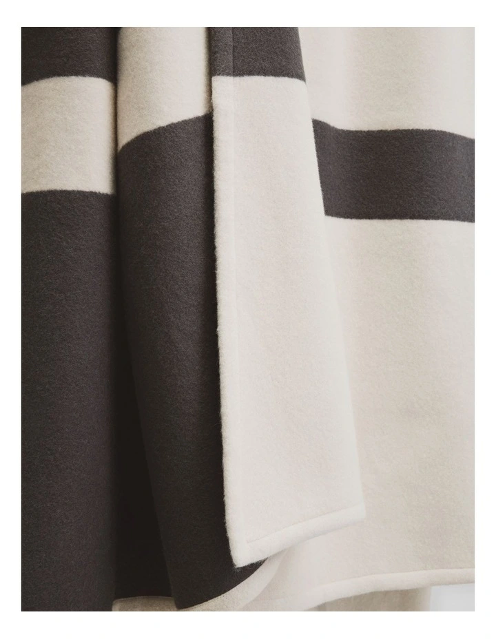 Arden Blanket in Charcoal Stripe image 3