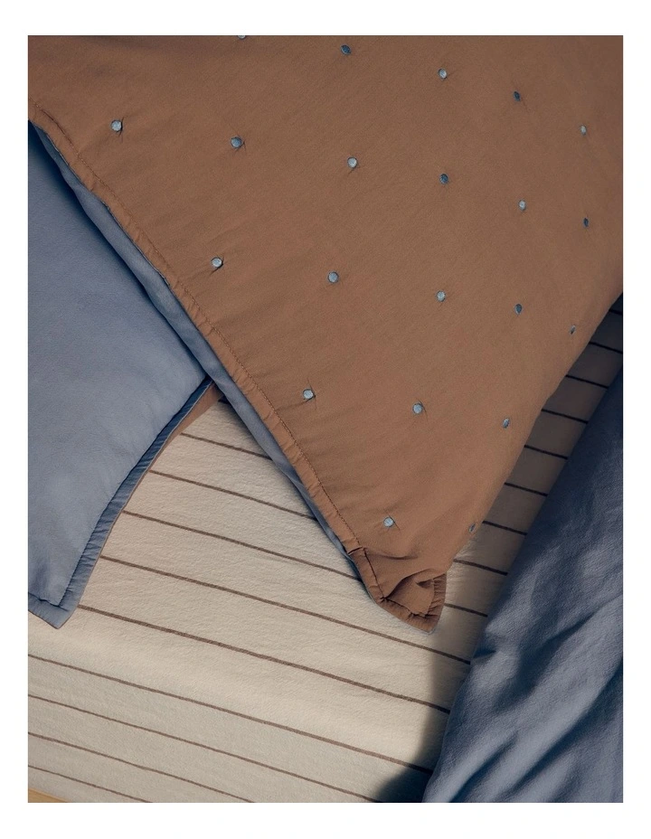 Lorris Australian Cotton Standard Pillowcase Pair in Nutmeg image 2