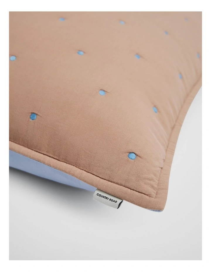 Lorris Australian Cotton Standard Pillowcase Pair in Nutmeg image 3