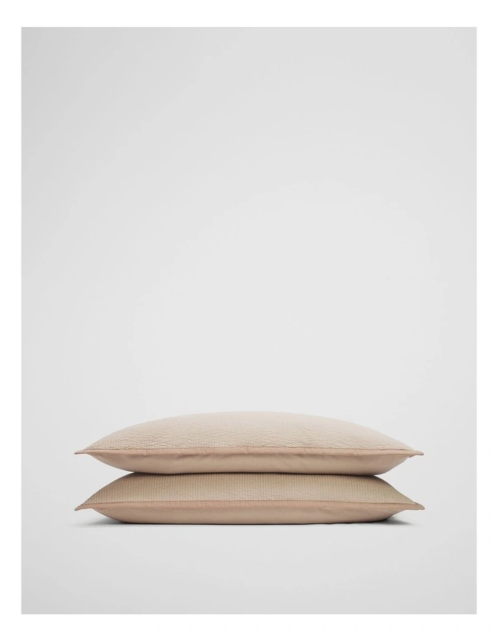 Reuben Australian Cotton Standard Pillowcase Pair in Natural image 1