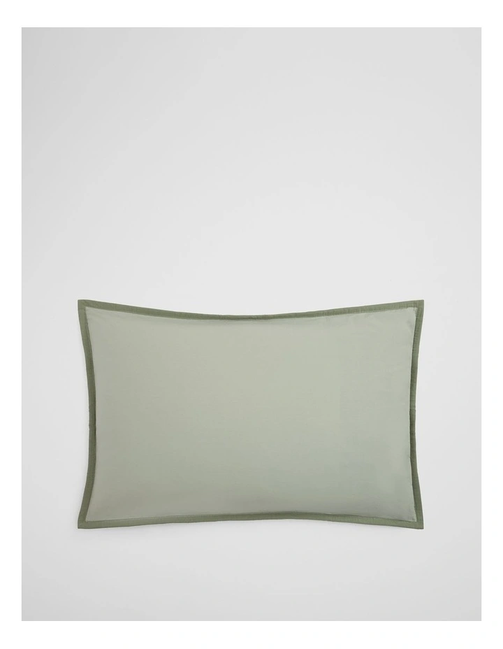 Reuben Australian Cotton Standard Pillowcase Pair in Jade image 3