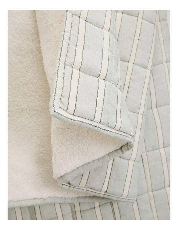 Sarra Sherpa Throw in Jade image 3