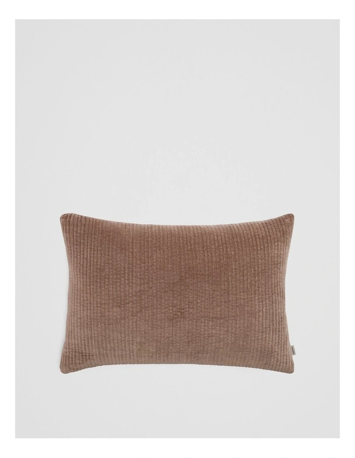 Marlon Organically Grown Cotton Velvet 40x60 Cushion in Nutmeg image 1