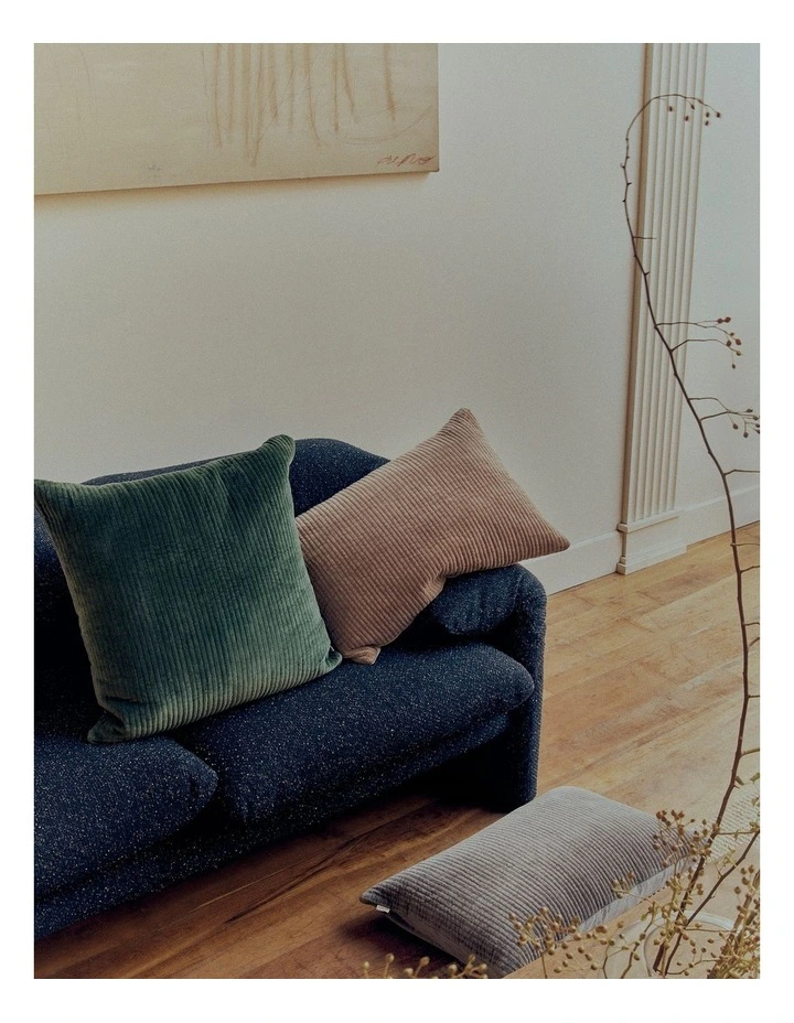Marlon Organically Grown Cotton Velvet 40x60 Cushion in Nutmeg image 2