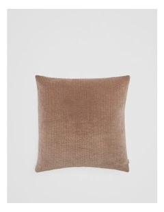Marlon Organically Grown Cotton Velvet 55x55 Cushion in Nutmeg