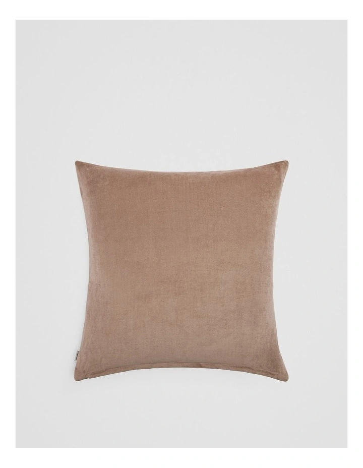 Marlon Organically Grown Cotton Velvet 55x55 Cushion in Nutmeg image 3