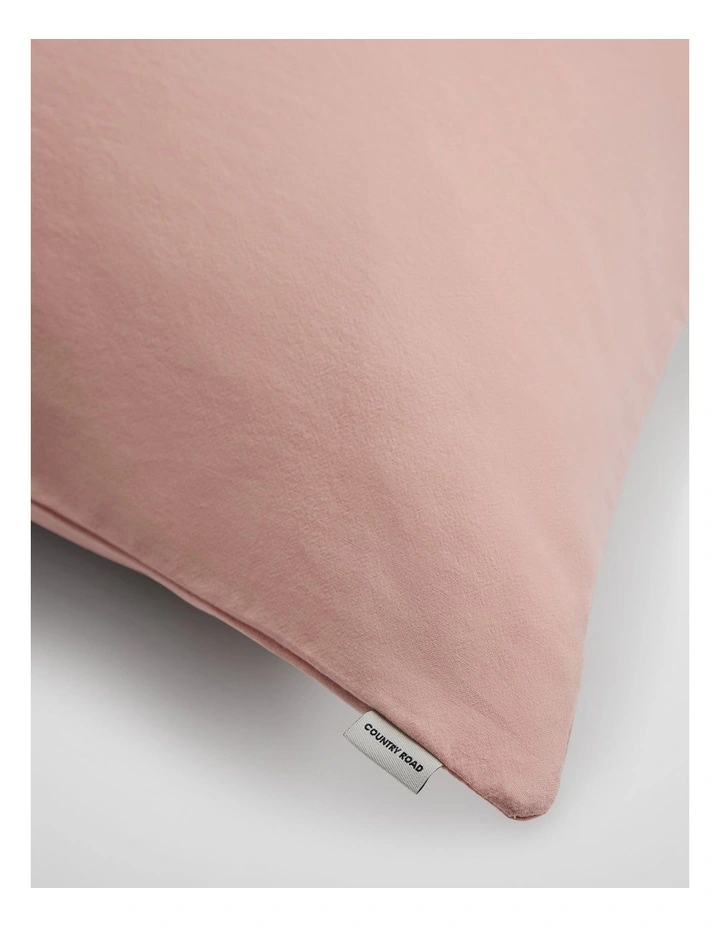 Brae Australian Cotton European Pillowcase in Pink Clay image 2