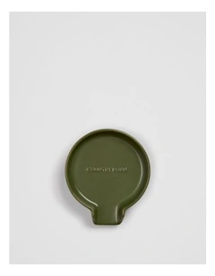 Demm Stoneware Spoon Rest in Dark Olive
