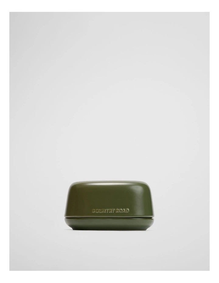 Demm Butter Dish in Dark Olive image 1