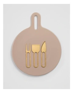 Arti Board And Knife Set in Beige