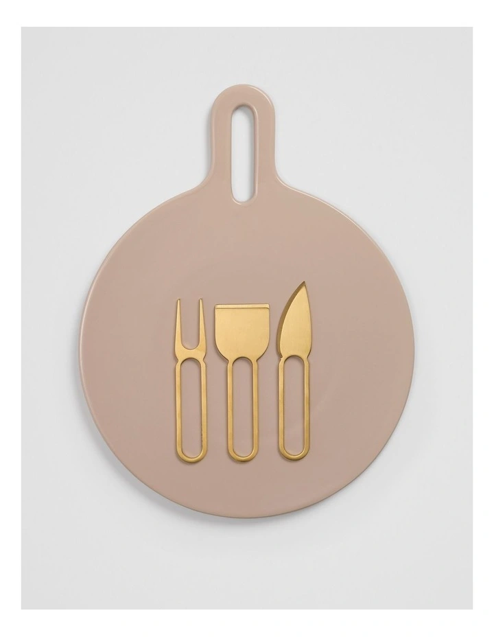 Arti Board And Knife Set in Beige image 1