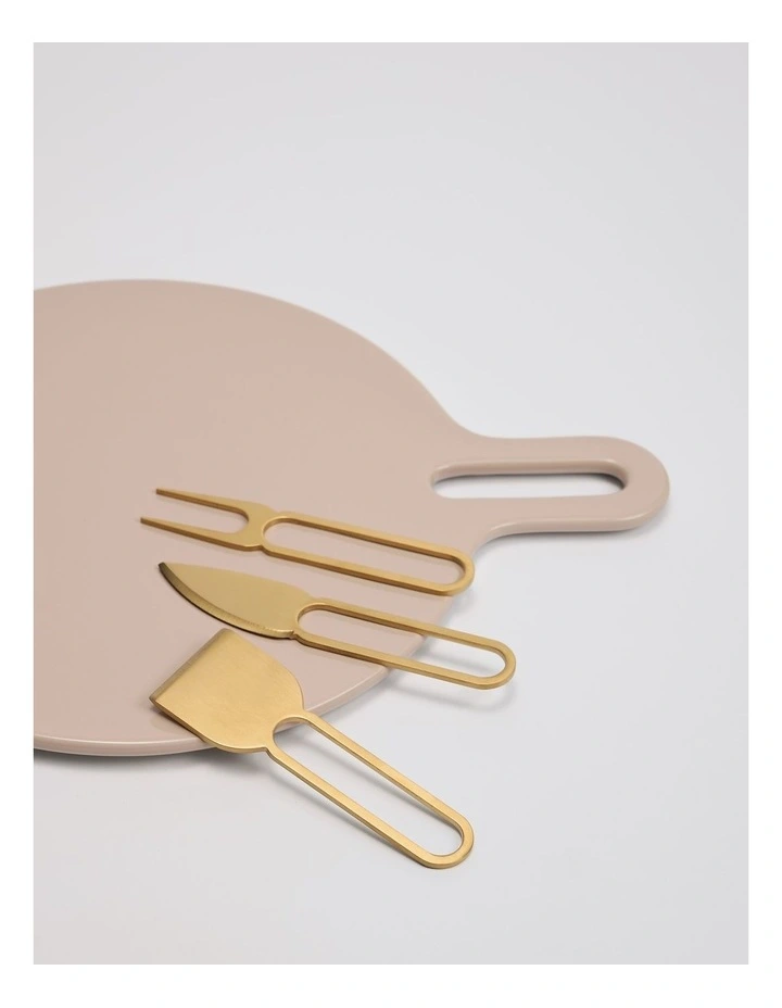 Arti Board And Knife Set in Beige image 3