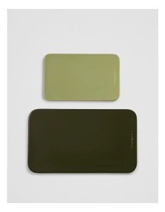 Toni Ceramic Board Set in Dark Olive