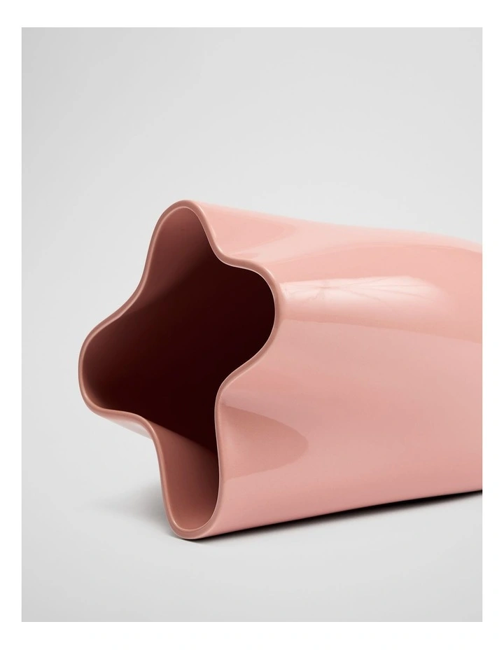Phoebe Large Porcelain Vase in Pink Clay image 2