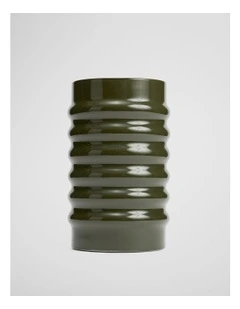 Tori Medium Vase in Dark Olive