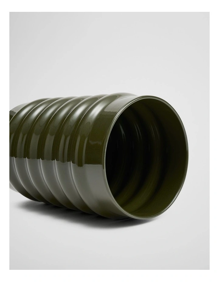Tori Medium Vase in Dark Olive image 2