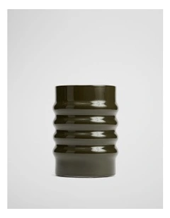 Tori Small Vase in Dark Olive