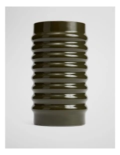Tori Large Vase in Dark Olive