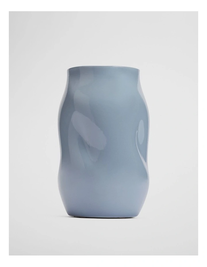 Renee Medium Porcelain Vase in Ciel Blue image 1